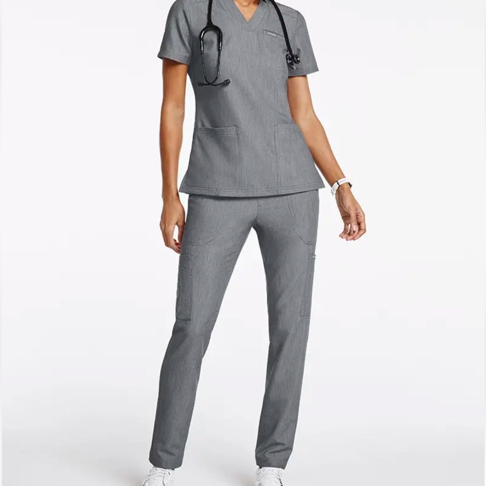 Jaanuu Gray Women's Scrub Set